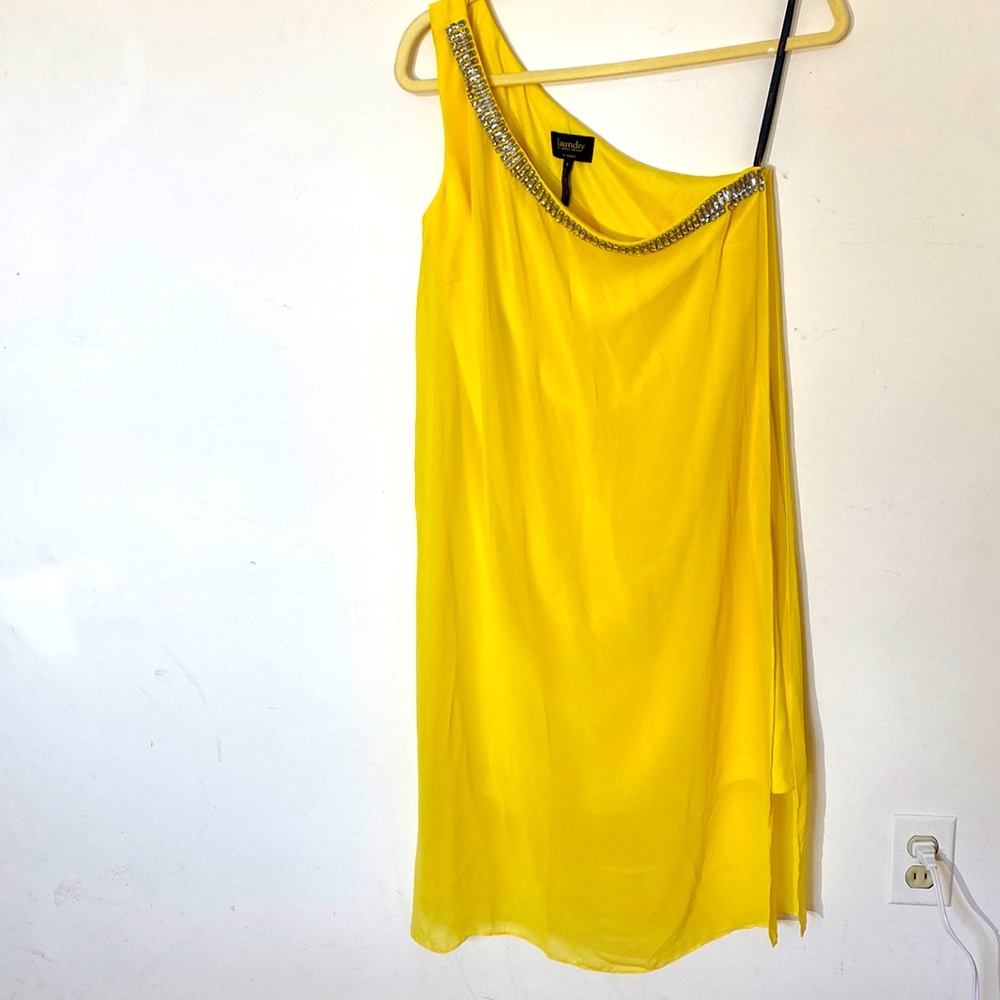 Yellow cocktail dress